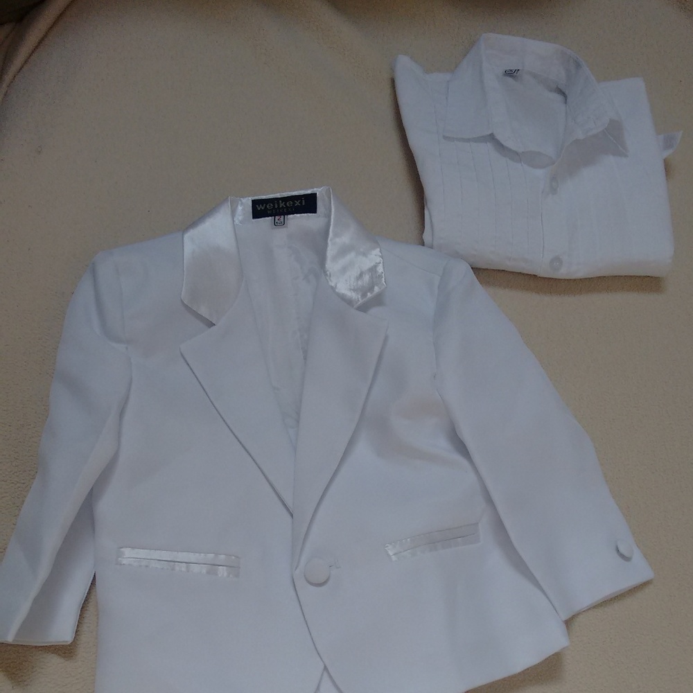 White tuxedo , size 2T